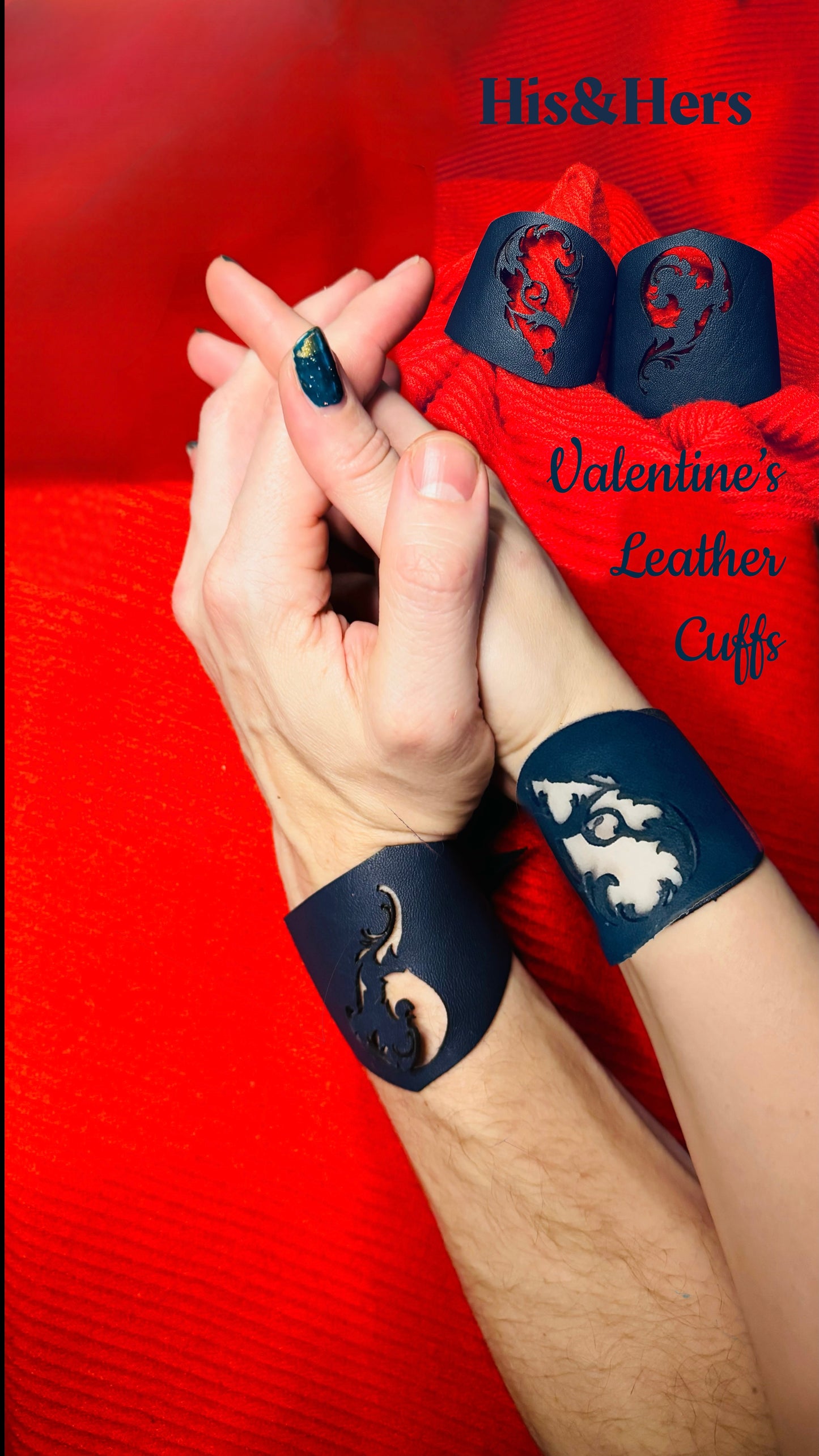 Valentine’s Leather Bracelet Set – His and Hers